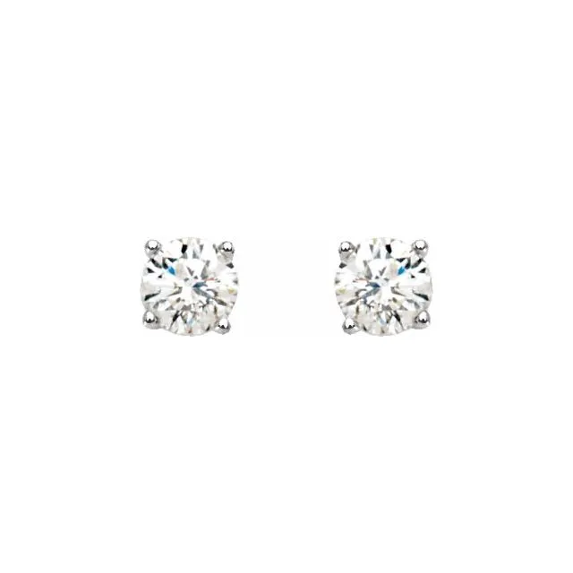 Earrings TreasureFineJewelers 14K White 13 CTW Diamond Stud Earrings