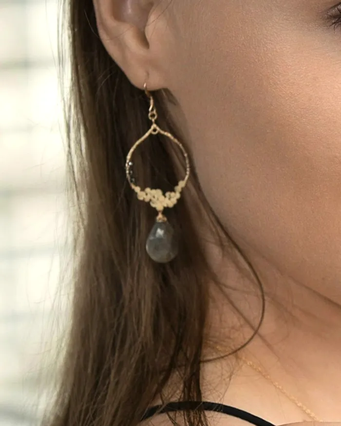 ERIJEWELRY Earrings Labradorite Chandelier Earrings