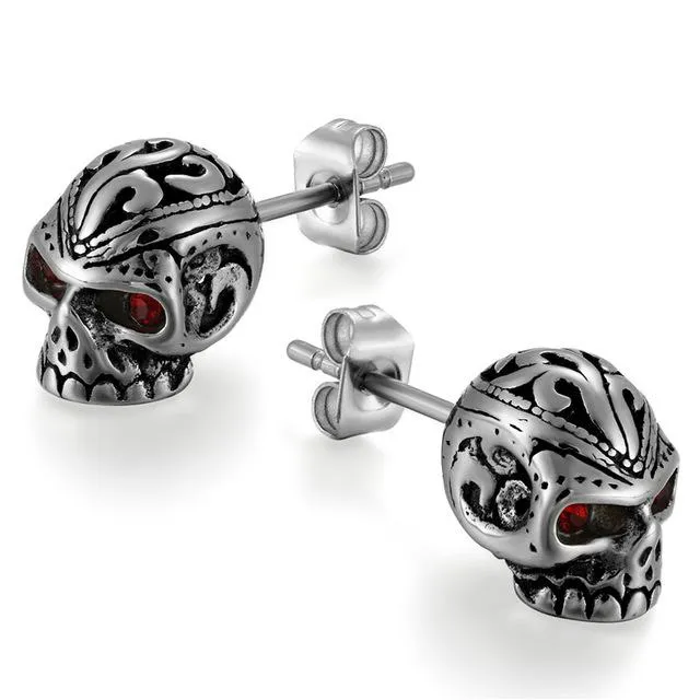 Trendy Round Punk Skull Stud Earrings sparklingselections Earrings Trendy Round Punk Skull Stud Earrings sparklingselections Earrings