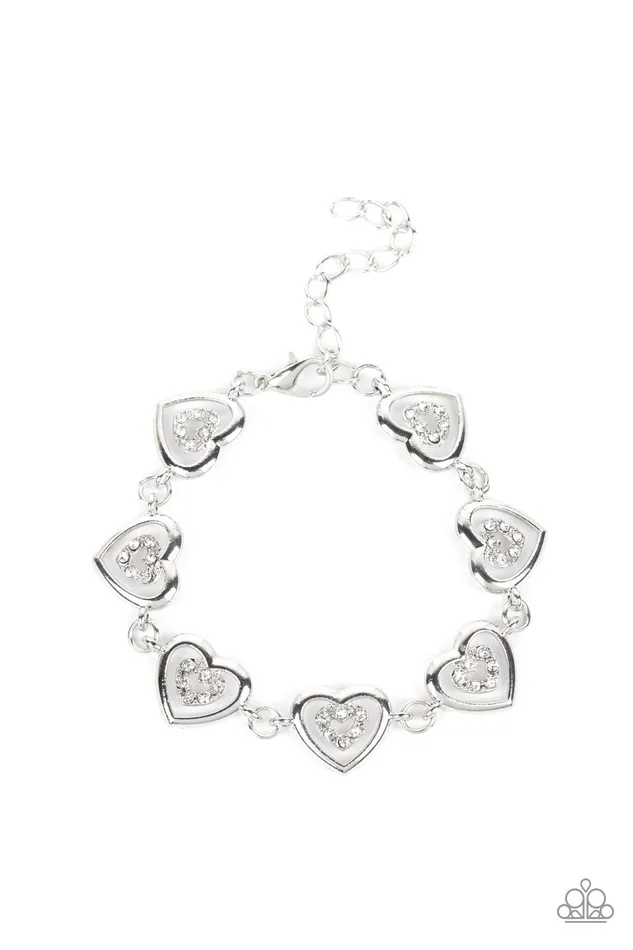 Bracelets Paparazzi Accessories Catching Feelings White Bracelet Jewelry by Bretta