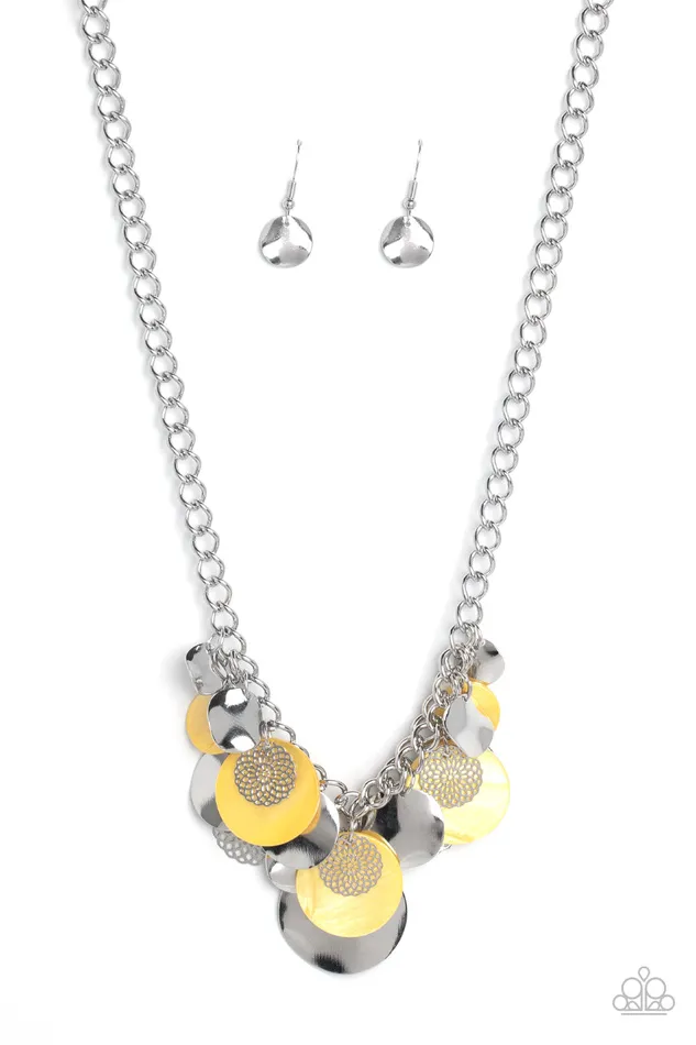 Oceanic Opera Yellow Necklace Jewelry by Bretta Paparazzi Accessories Necklaces