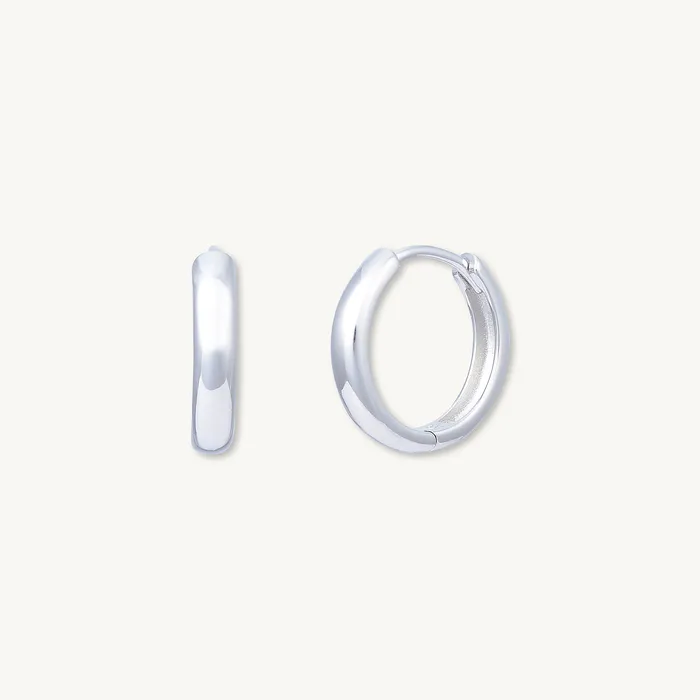 Camile Stone Earrings Basic Medium Huggie Hoop Earrings Camile Stone Earrings Basic Medium Huggie Hoop Earrings