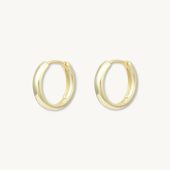 Camile Stone Earrings Basic Medium Huggie Hoop Earrings Camile Stone Earrings Basic Medium Huggie Hoop Earrings