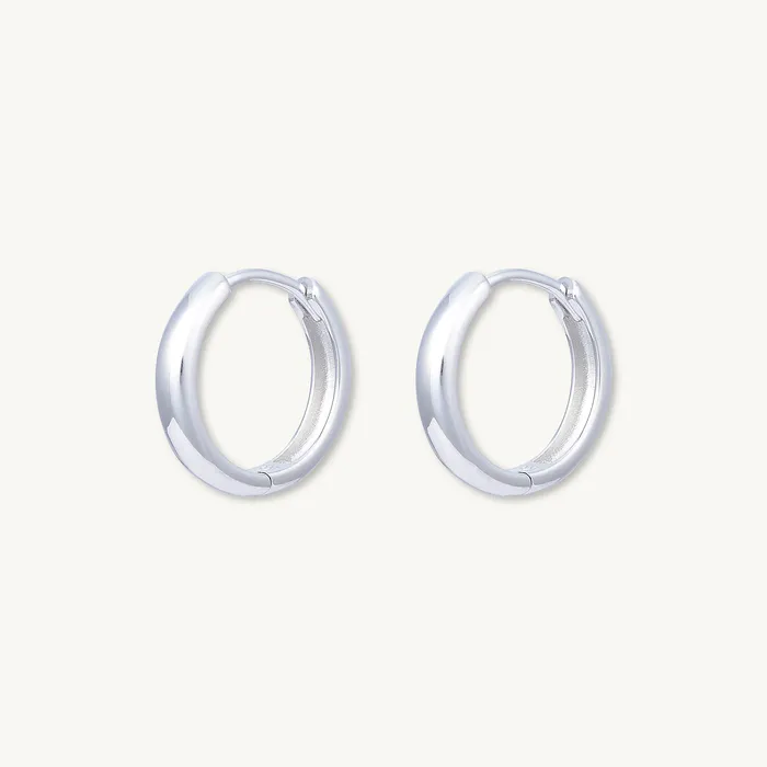 Camile Stone Earrings Basic Medium Huggie Hoop Earrings Camile Stone Earrings Basic Medium Huggie Hoop Earrings