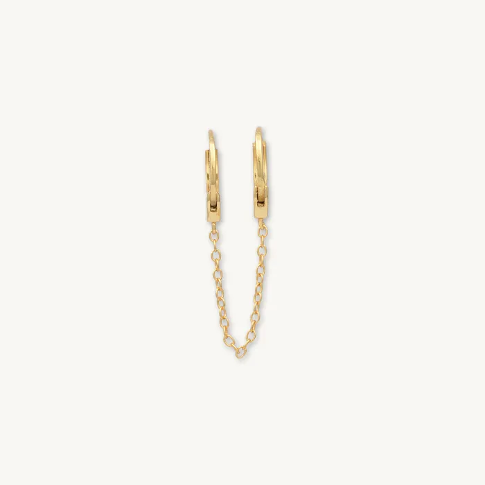 Camile Stone Earrings Handcuff Dangling Chain Huggie Single Earring