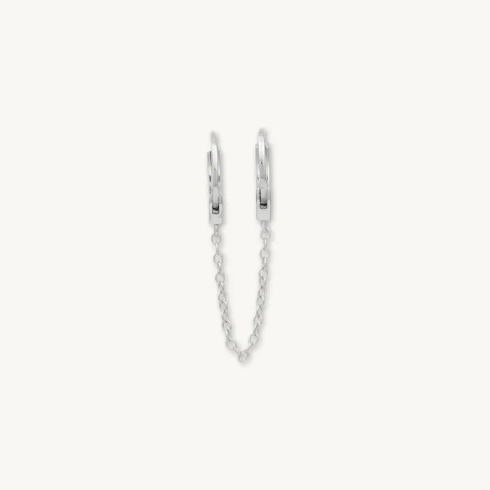 Camile Stone Earrings Handcuff Dangling Chain Huggie Single Earring
