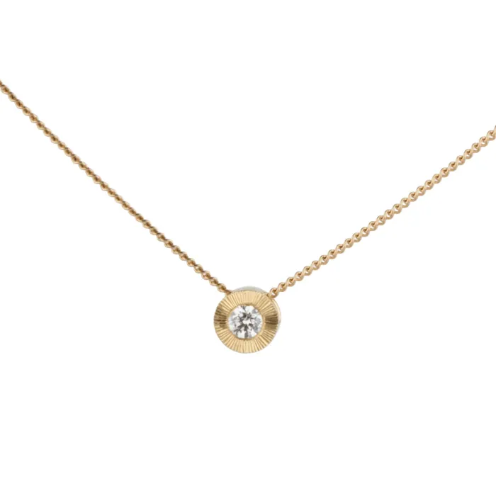 Corey Egan Necklaces Diamond Small Aurora Birthstone Necklace Yellow Gold