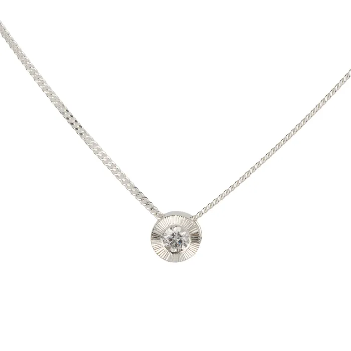 Corey Egan Necklaces Diamond Small Aurora Birthstone Necklace Yellow Gold