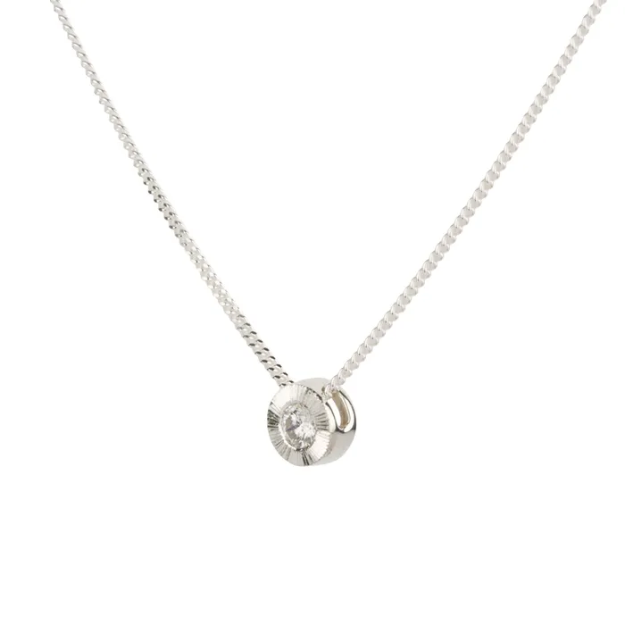 Corey Egan Necklaces Diamond Small Aurora Birthstone Necklace Yellow Gold