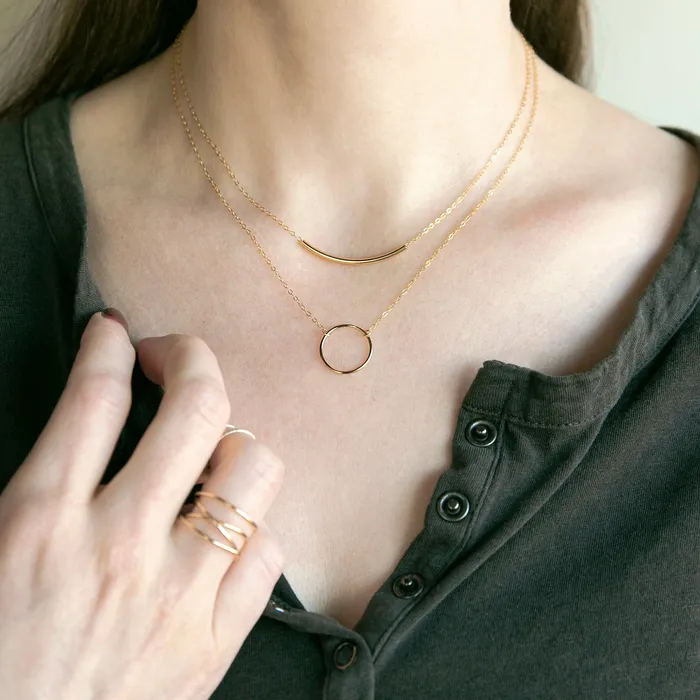Crescent Circle Necklace Grayling Necklaces