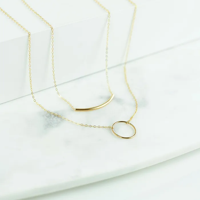 Crescent Circle Necklace Grayling Necklaces