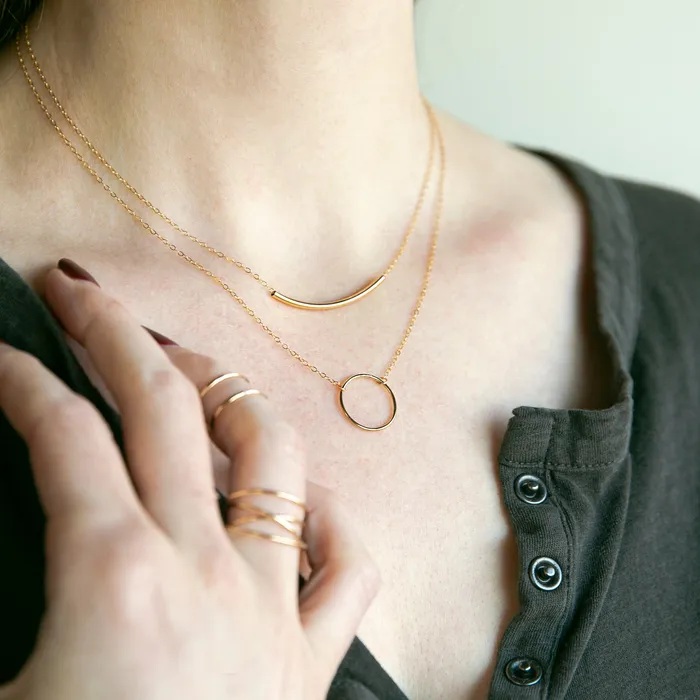 Crescent Circle Necklace Grayling Necklaces