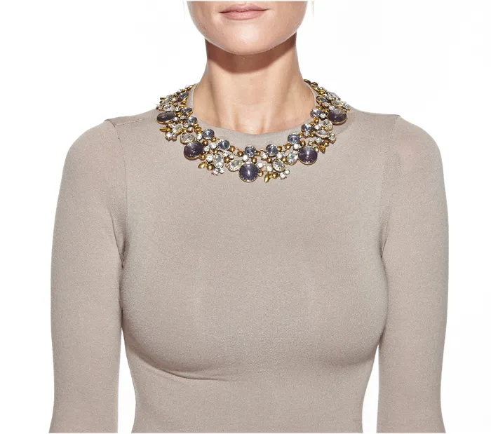 Eye Candy LA Necklaces Clementine Statement Necklace Charcoal