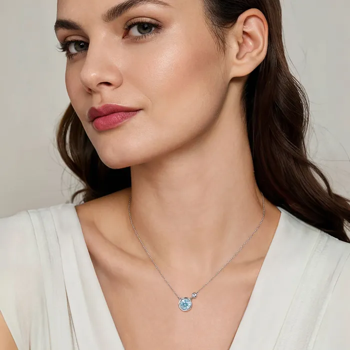 GABRIEL CO Sterling Silver 76ctw Solitaire Style Necklace Necklaces GABRIEL CO Sterling Silver 76ctw Solitaire Style Necklace Necklaces
