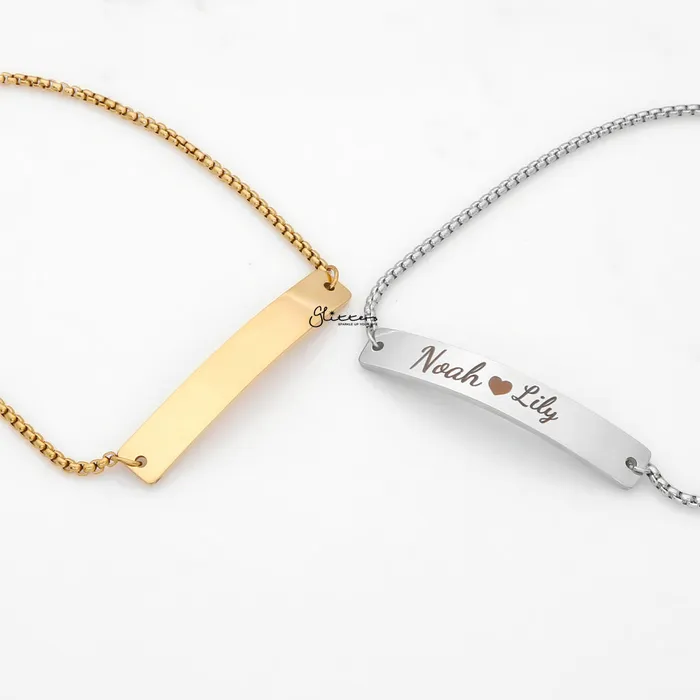 Glitters Bracelets Personalised Stainless Steel ID Bracelet