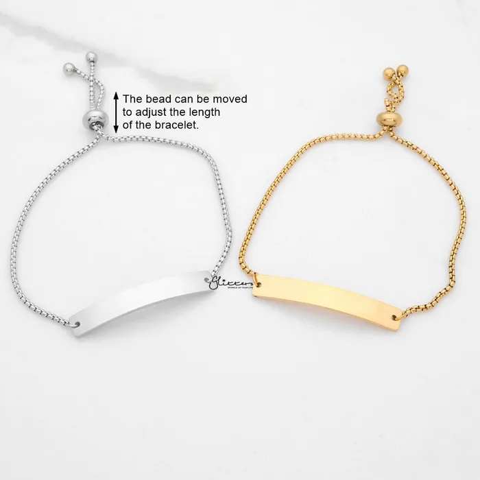Glitters Bracelets Personalised Stainless Steel ID Bracelet
