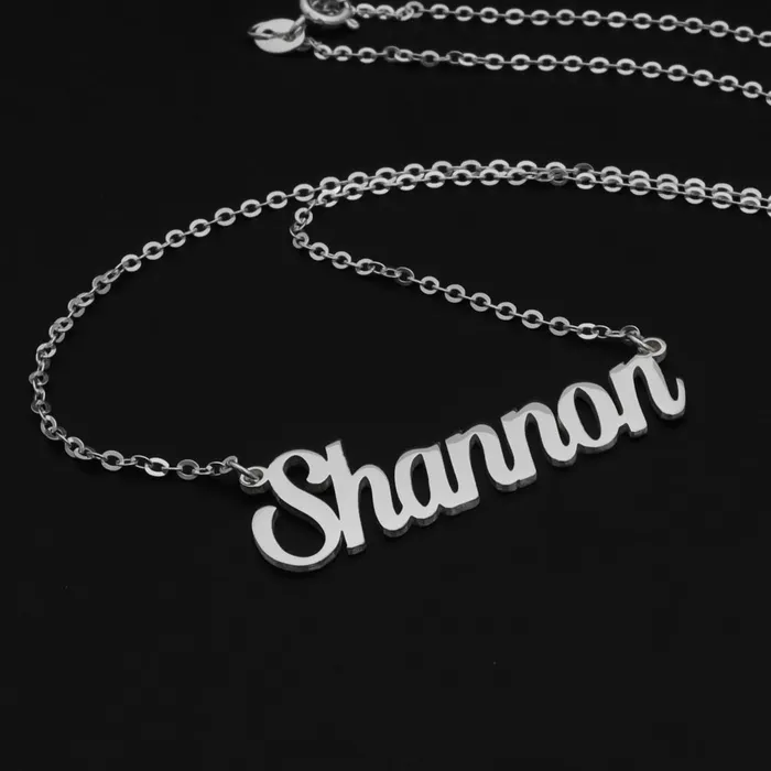 Glitters Necklaces Personalised Sterling Silver Name Necklaces