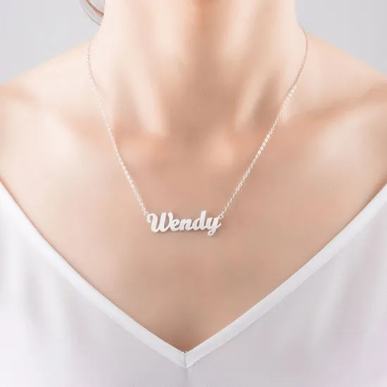 Glitters Necklaces Personalised Sterling Silver Name Necklaces