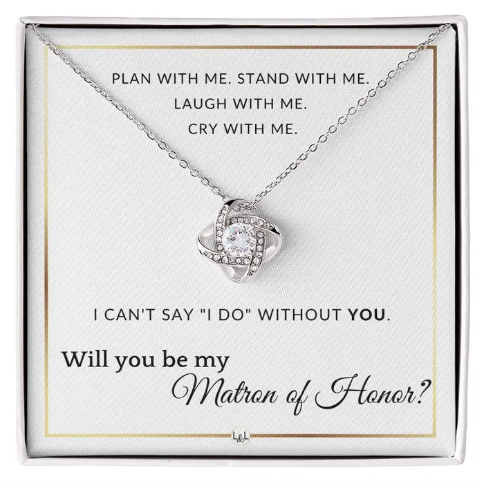 Matron of Honor Proposal Wedding Party Necklace Gift From Bride Will you be my Matron of Honor Elegant White and Gold Wedding Theme ShineOn Fulfillment Necklaces Matron of Honor Proposal Wedding Party Necklace Gift From Bride Will you be my Matron of Honor Elegant White and Gold Wedding Theme ShineOn Fulfillment Necklaces