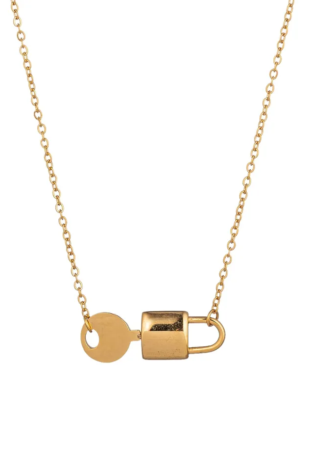 Necklaces Key Lock Pendant Necklace Eye Candy LA