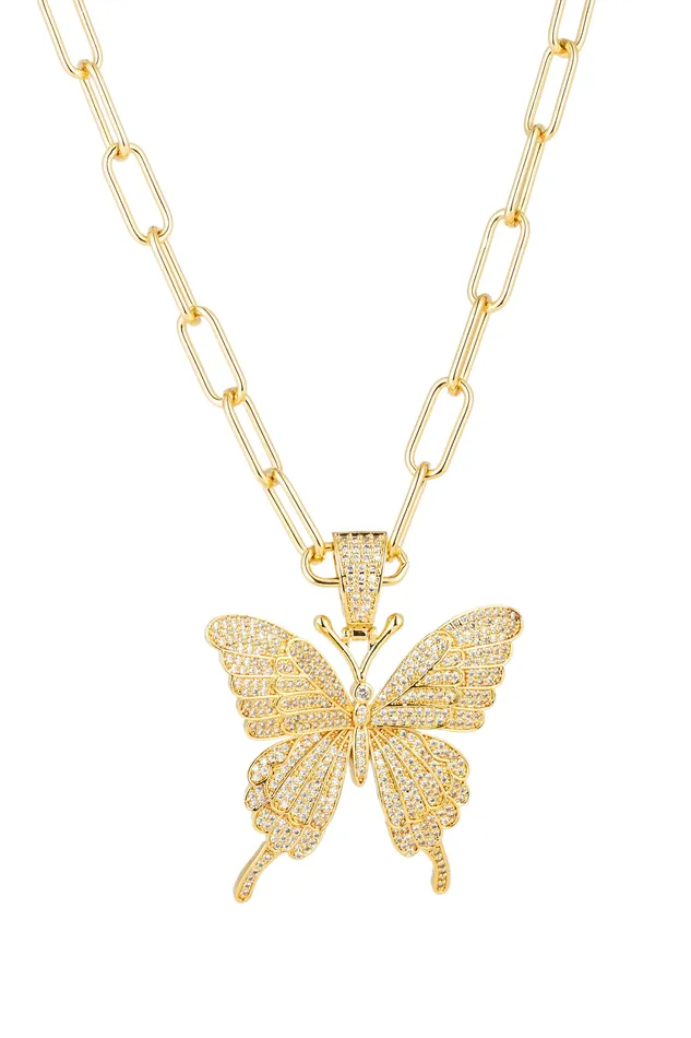 Nora Butterfly Necklace Eye Candy LA Necklaces