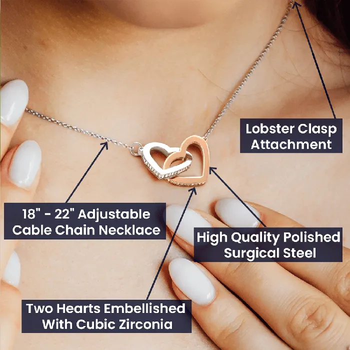ShineOn Fulfillment Necklaces Promotion Time Gift for Future Aunt Pregnancy Announcement Interlocking Heart Pendant Necklace For Aunt