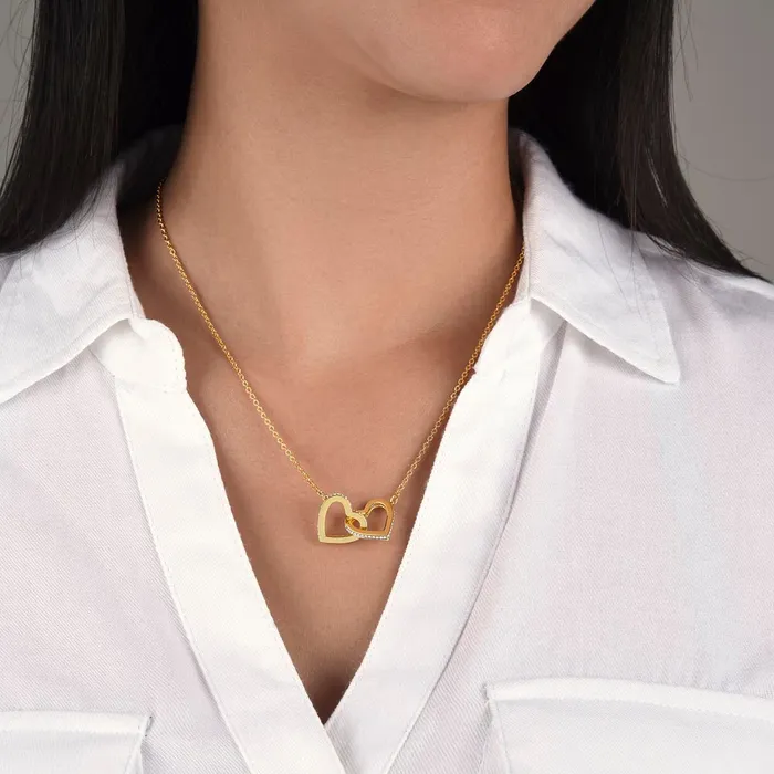 ShineOn Fulfillment Necklaces Promotion Time Gift for Future Aunt Pregnancy Announcement Interlocking Heart Pendant Necklace For Aunt