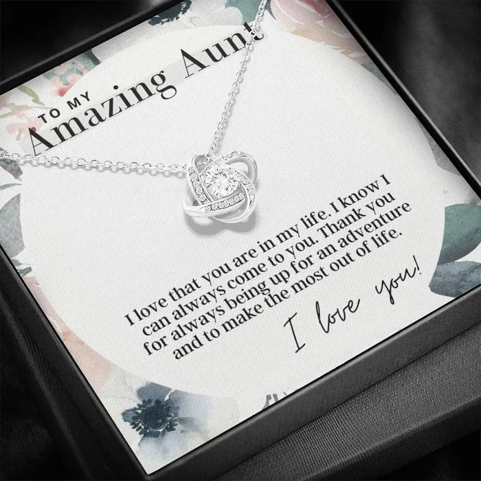ShineOn Fulfillment Necklaces To My Amazing Aunt Love Knot Pendant Necklace The Perfect Gift For Aunt