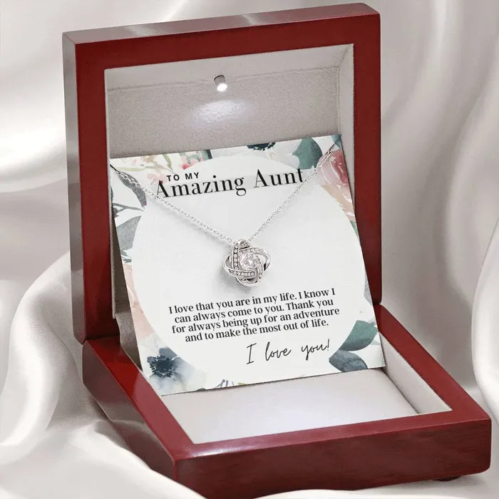 ShineOn Fulfillment Necklaces To My Amazing Aunt Love Knot Pendant Necklace The Perfect Gift For Aunt
