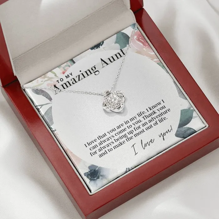 ShineOn Fulfillment Necklaces To My Amazing Aunt Love Knot Pendant Necklace The Perfect Gift For Aunt