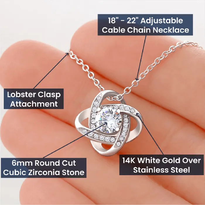 ShineOn Fulfillment Necklaces To My Amazing Step Mom I Love You Love Knot Pendant Necklace The Perfect Gift for Your Step Mom
